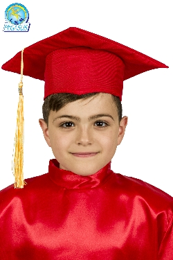 CAPPELLO LAUREA ROSSO BAMBINO